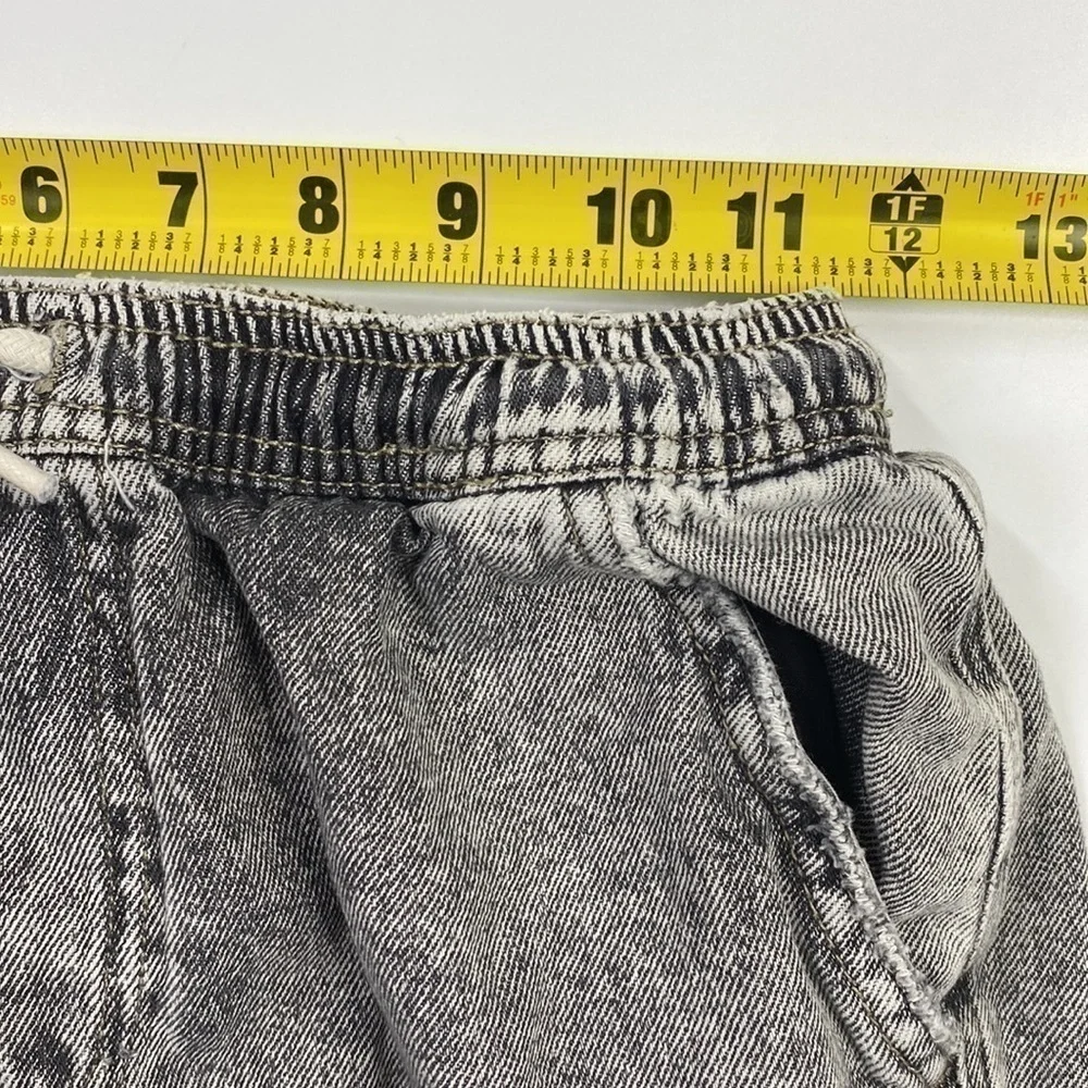 Zara Grey Black Bermuda Stretch Drawstring Shorts Size 13-14